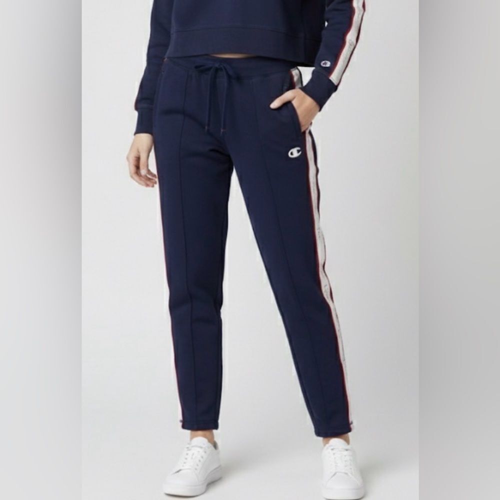 Champion Joggers Blue with Red & White Stripes Size Medium